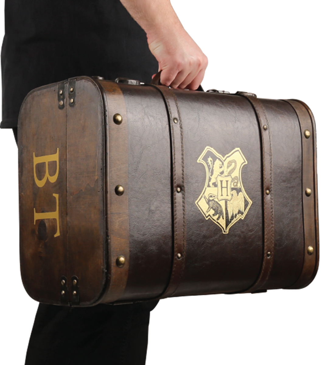 Carrying Harry Potter Hogwarts School Trunk