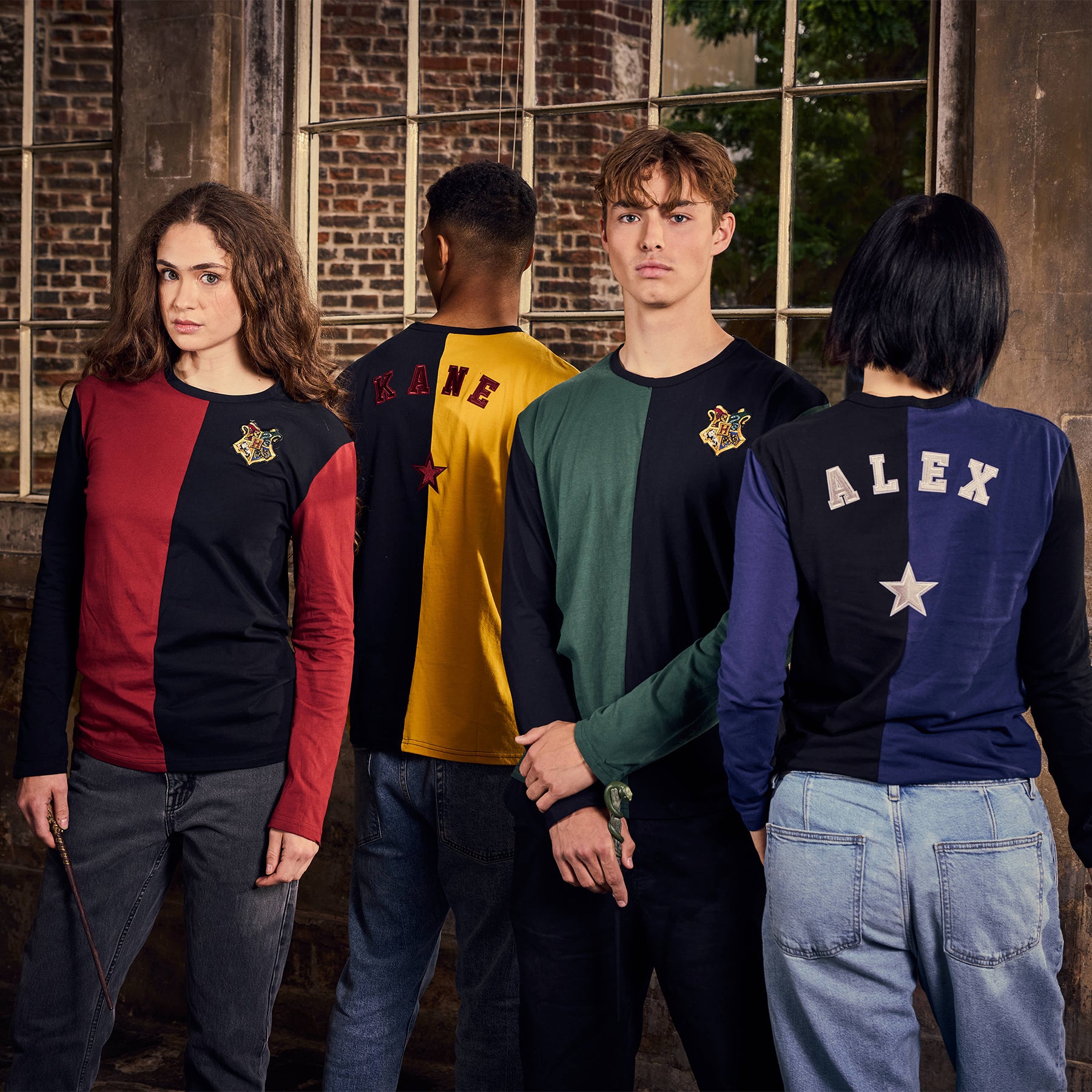 【Harry Potter】長袖 シャツ スリザリン 蛇 刺繍 無地 カジュアル スリザリン 三大魔法学校対抗試合シャツ｜ハリー・ポッター ショップ