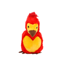 身につけられるフォークスぬいぐるみ