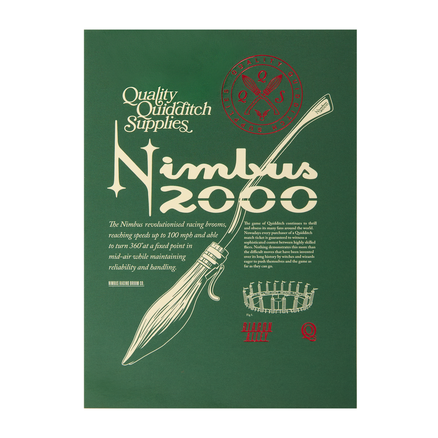 ニンバス2000 箔押し ポストカード