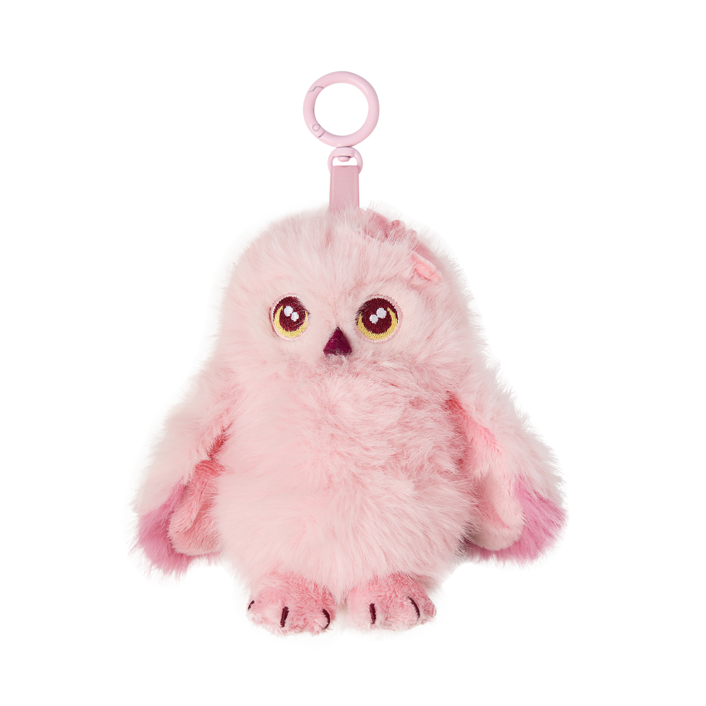 サクラ クリップ付き フクロウ ぬいぐるみキーリング