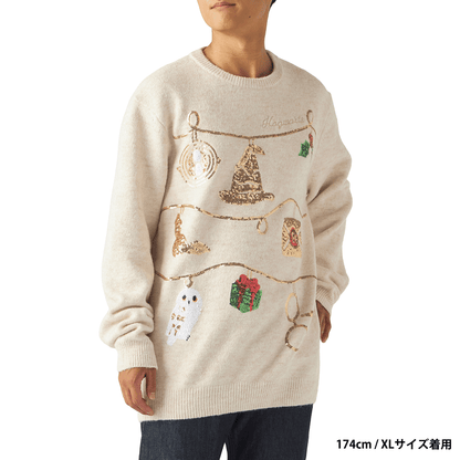 ホグワーツ クリスマス スパンコール ニットセーター