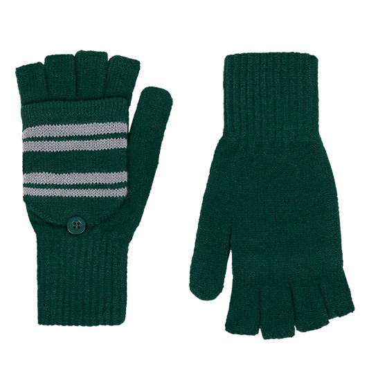 Slytherin Knitted Mitten Capped Gloves