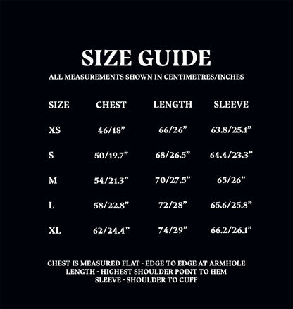 Pyjama Top Size Guide